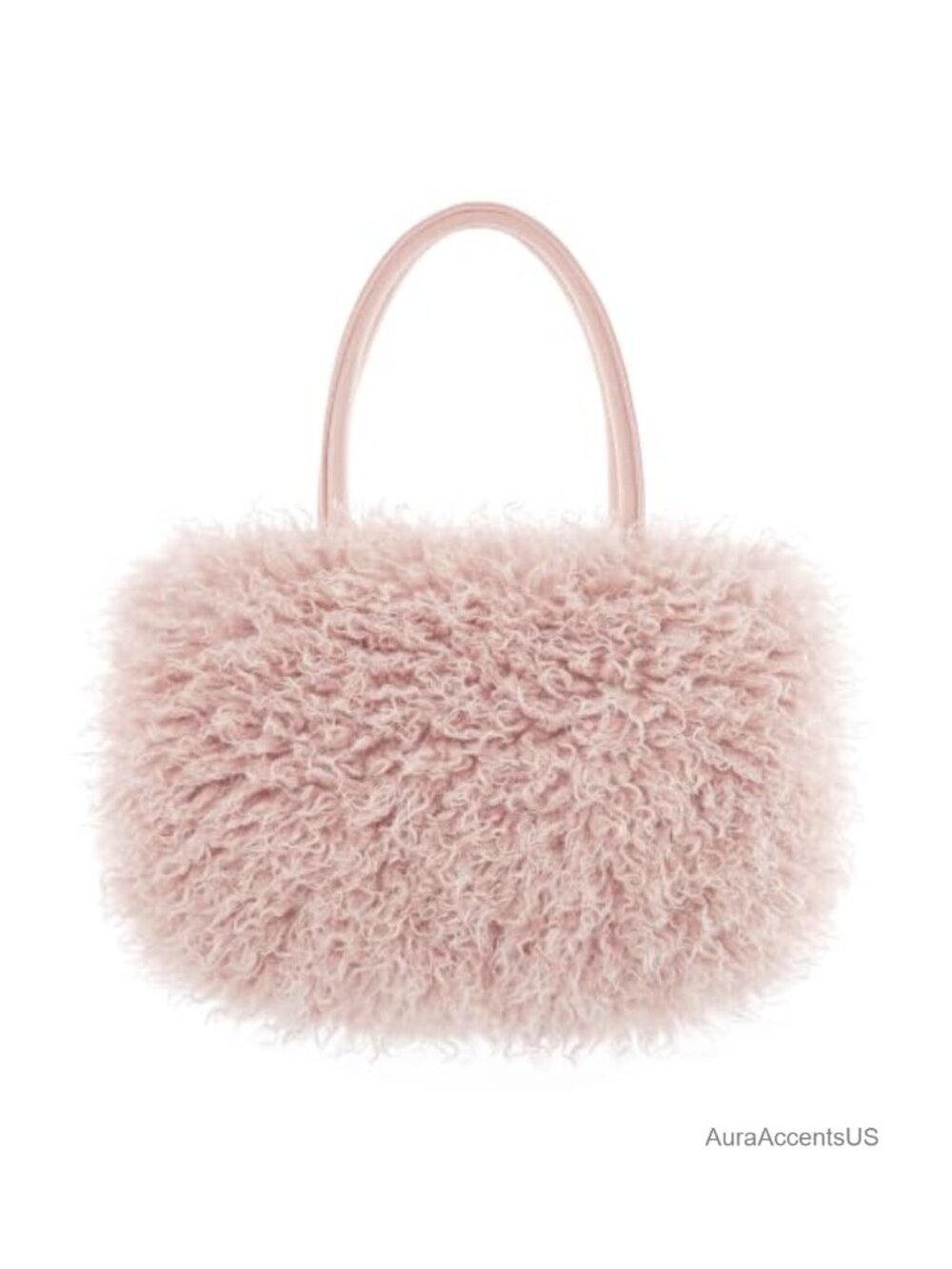 Faux Fur Tote Bag Fuzzy Top Handle Purse Large Plush Handbag